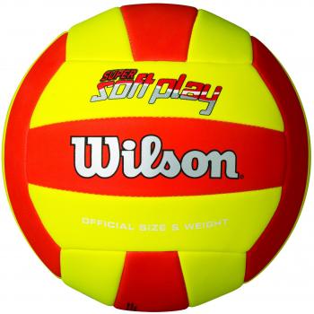 Wilson SuperSoft Rotgelber Volleyball für Outdoor-Freizeitspieler