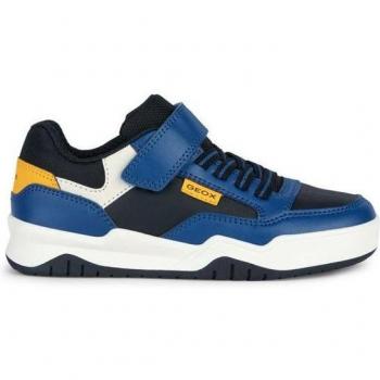 Baskets Geox J Perth B.E Bleu Enfant Lacets Synthétique