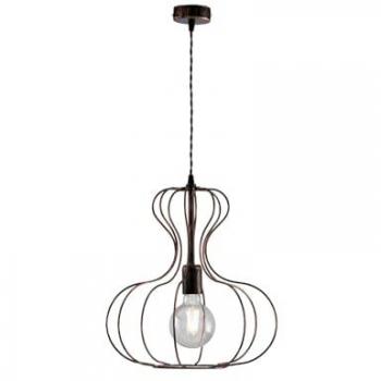 Lampe à Suspension Fer Noir Cuivre Urbain