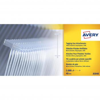 Avery Tagging Gun Attachments Polypropylene with Paddles 40mm