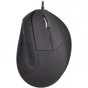 Speedlink DESCANO – Ergonomische 5‑Tasten-Maus, vertikales Design, DPI‑Schalter bis 2500 – Büro & Gaming, schwarz