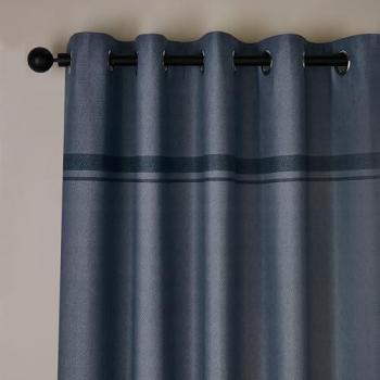 Catherine Lansfield “Melville” Blue Eyelet Curtains, Ready to Hang – 168 cm W × 183 cm D