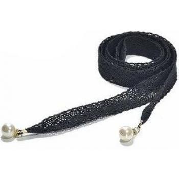 Stylish Women's Black and White Lace Belt