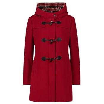 Gil Bret Damen-Outdoorjacke mit Kaschmiranteil – Kapuze, Größe 46, Dunkelrot