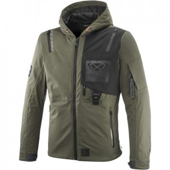 Blouson moto Ixon M-Quarter Veste textile imperméable Noir Brun XL