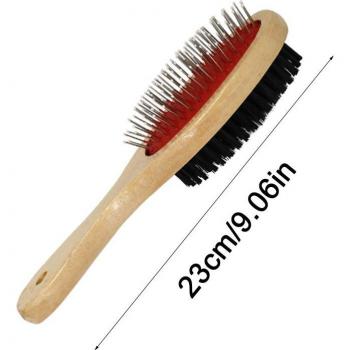 Brosse de Toilettage 2‑en‑1 : Poils de Fourrure & Peigne Suave