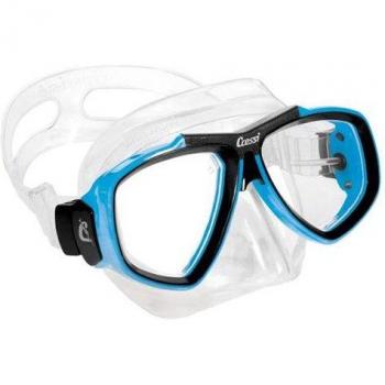 Cressi Focus Weiß/Blau Tauchbrille für klare Sicht