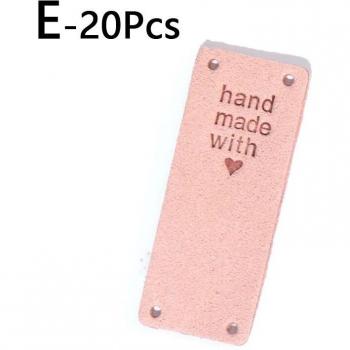20pcs DIY Fiber Leather Tags for Clothing and Accessories