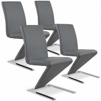 Lot 4 Chaises Design Delano Gris