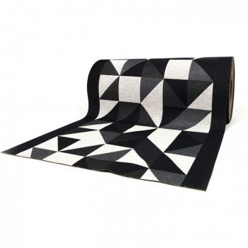 Cucina Safe: Tappetino 57x180 Nero con Motivo Origami in Jacquard