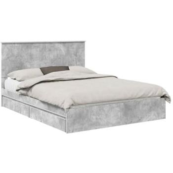 Gris Béton – Lit de Rangement 150 x 200 cm (vidaXL)