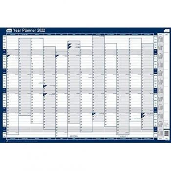 Blue Horizon 2022 Wall Planner – Wet-Wipe Pen Included