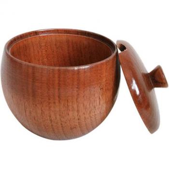 Vintage Inspired Wooden Spice Keeper with Spoon