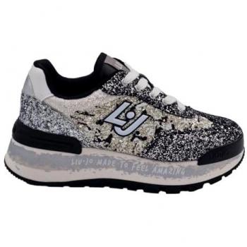 Liu Jo Women's Gray Glitter Sneakers, Size 8 US