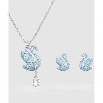 Swarovski Women's Iconic Swan Necklace and Earring Set