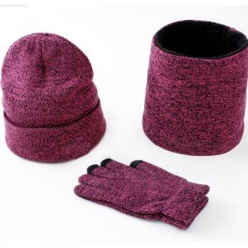 Comfortable Fleece Hat and Scarf Set for Men and Women