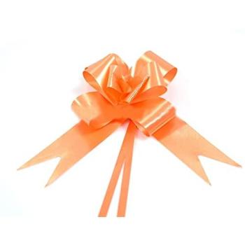 Shatchi 50mm Orange Ribbon Pull Bows – 10 Pieces