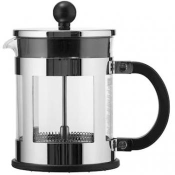 Bodum BRS/INX Press Kenya 0,5 l – Schwarzer Kaffeezubereiter mit 4 Tassen
