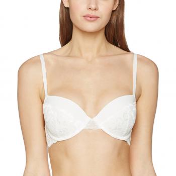 Dorina Damen T-Shirt BH CLAIRE D17219A, Einfarbig, Gr. 75B, Ivory