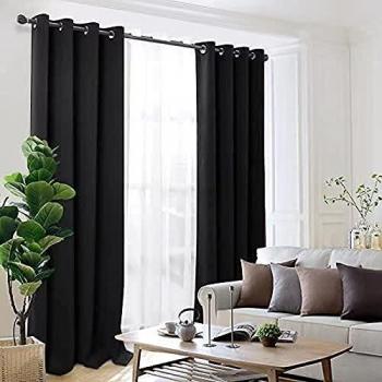 Thermal Insulated Eyelet Curtains Set of 2 46x54