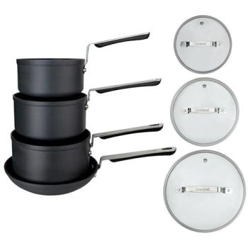 Hard Anodised Aluminium Commichef 4‑Piece Kitchen Essentials Set