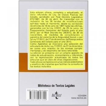Texto refundido de la Ley de Clases Pasivas del Estado