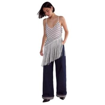 VogueVibe Fringed Cami – Nasty Gal, White, 6