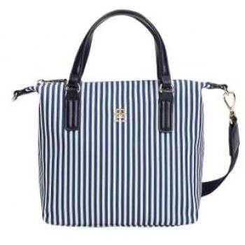Tote Donna Tommy Hilfiger Blu in Tela