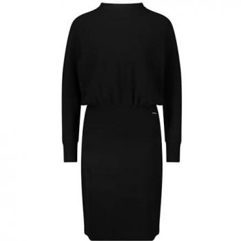 Strickkleid BETTY&CO mit Fledermausärmeln und Rippbündchen, Größe 40, schwarz