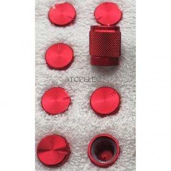 10pcs 10mm x 12mm Aluminum Potentiometer Volume Knob for DAC CD Amplifier 6mm Knurling Black/Red/Silver