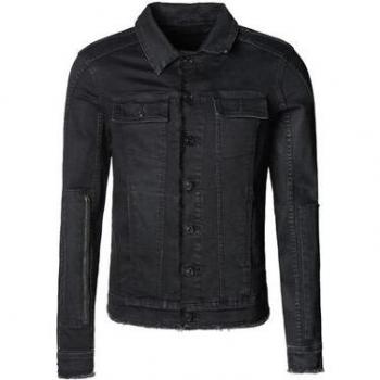 Men's Retro Black Denim Jacket