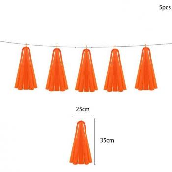 Halloween Atmosphere Tassels in Black and Orange