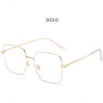 Großformatige Anti-Blau-Licht Sonnenbrille aus Metall