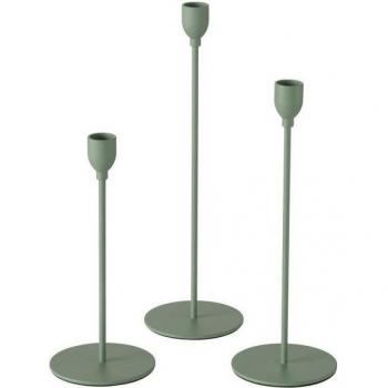 Boltze Home Kerzenstand Malte – grüne Eisenkonstruktion, 23–33 cm