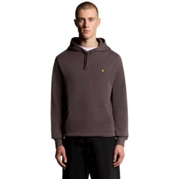 Felpa Lyle & Scott  ML1139V “Espresso” con cappuccio e finitura brushed back