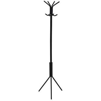 Porte-manteaux ARIST, 8 crochets, sur pied, métal noir