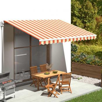 Tissu de rechange pour store banne Jaune et orange 4,5x3 m