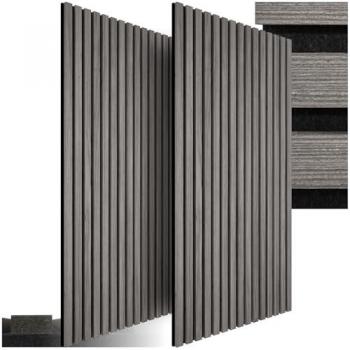 Tectake QuietWood Acoustic Surface Panel – Light Grey