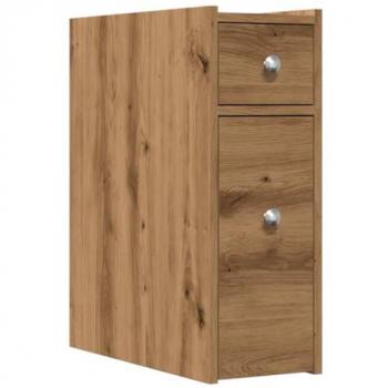 Rangement Mobilier de Salle‑de‑Bain à Roulettes, Style Chêne Artisan – Vidaxl