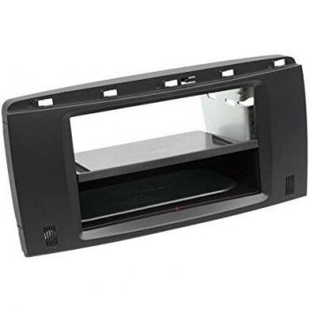 Biseau autoradio 1-DIN pour Mercedes Classe R avec plateau, Noir