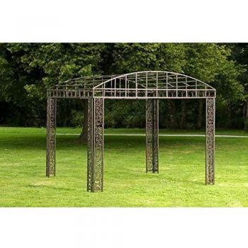 CLP Gartenpavillon „Stil & Glanz“ – Pulverbeschichtetes Eisen in Bronze