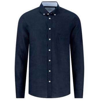 Fynch Hatton Men’s Shirt – Navy, Short Sleeve, Size Small