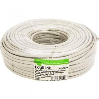 Grey 50ft Cat5e Network Install Cable