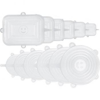 KitchenGuard 12‑Pcs Silicone Lids for Pots & Bowls