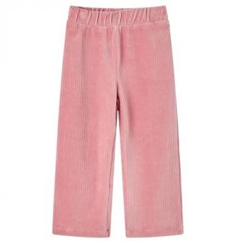 Pantaloni Bambini Velluto Rosa Chiaro 104