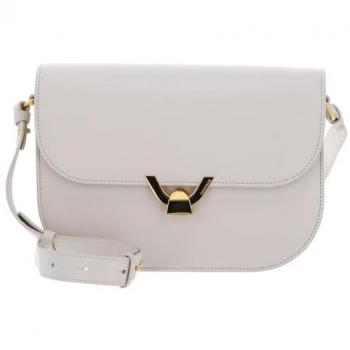 Coccinelle Dew Leather Handbag 27 cm Beige