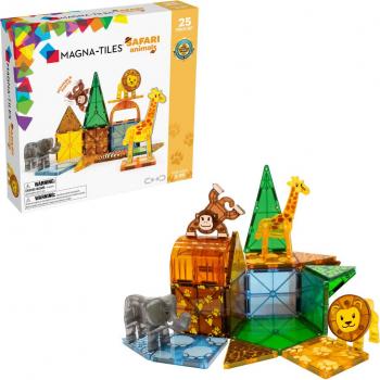 Magna‑Tiles 25‑Piece Safari Animal Block Set