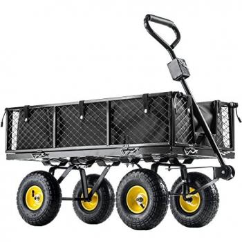 Chariot transport KADAX 300 kg – brouette et remorque, bâche protégée