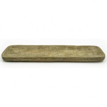 Rechteckige Dekoschale aus Mangoholz 45,5cm