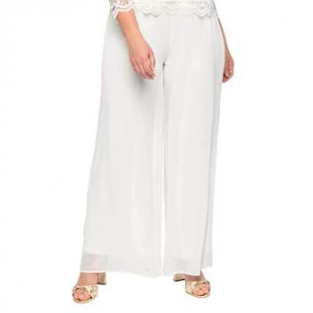 Sheego Lagenlook Hose für große Größen, gefüttert, offwhite